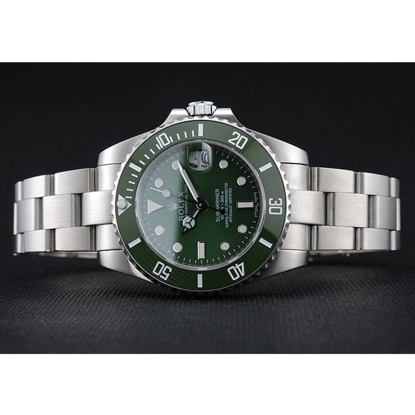 Aaa fake watches Submariner Steel Rolex Stainless Green 1454151 Bracelet Dial 0731